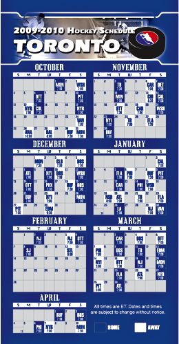ReaMark Products: Toronto Bay Hockey Schedule